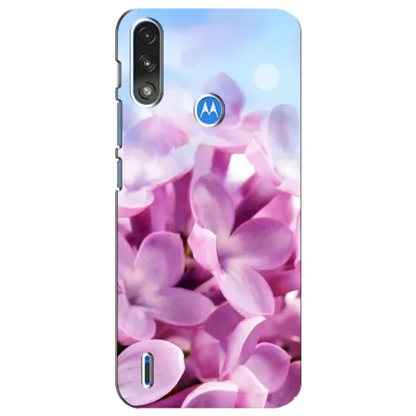Чехол с рисунком «Сиреневые цветы» для Motorola E7 Power Чехол с рисунком «Сиреневые цветы» для Motorola E7 Power