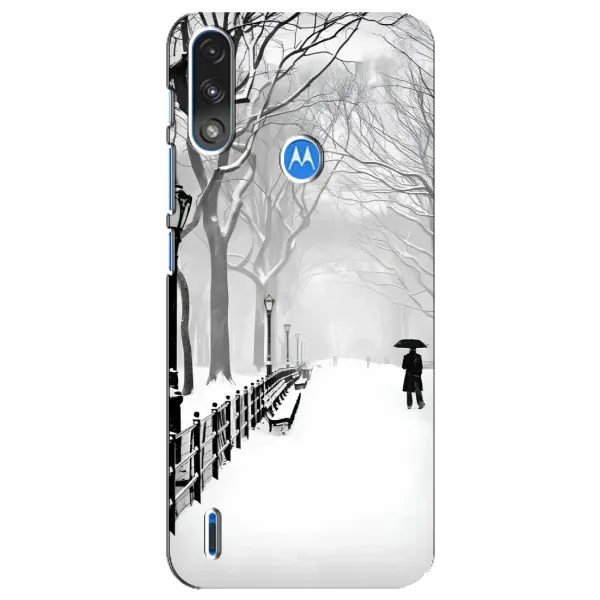 Чехол с рисунком «Снегом замело» для Motorola E7 Power