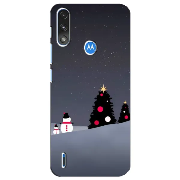 Чехол с рисунком «Снеговички» для Motorola E7 Power
