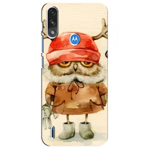 Чохли з принтом СОВИ для Motorola E7 Power (Сова у шапці)