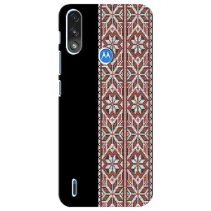 Силиконовый Чехол на Motorola E7 Power с картинкой Вышиванки (Стильная вишиванка)