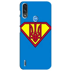 Чехол с картинкой (Патриотический ГЕРБ) на Motorola E7 Power (Super - Герб)