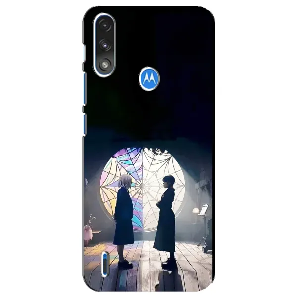 Чехол с рисунком «Уэнсдей и Энди» для Motorola E7 Power