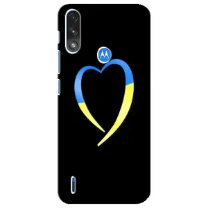 Силиконовый Чехол на Motorola E7 Power (Я-Украина) (Украинское сердце)