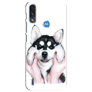 Бампер для Motorola E7 Power з картинкою "Песики" (Собака Хаскі)