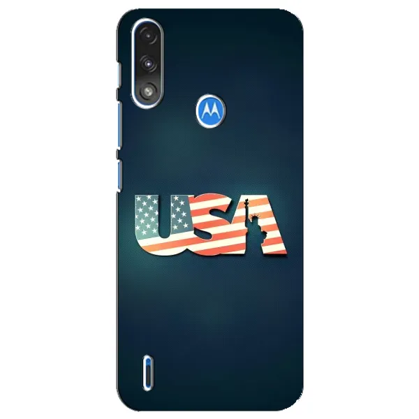 Чехол с рисунком «USA» для Motorola E7 Power