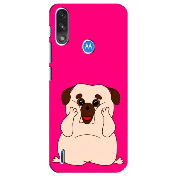 Чехол с рисунком «Веселый Мопсик» для Motorola E7 Power