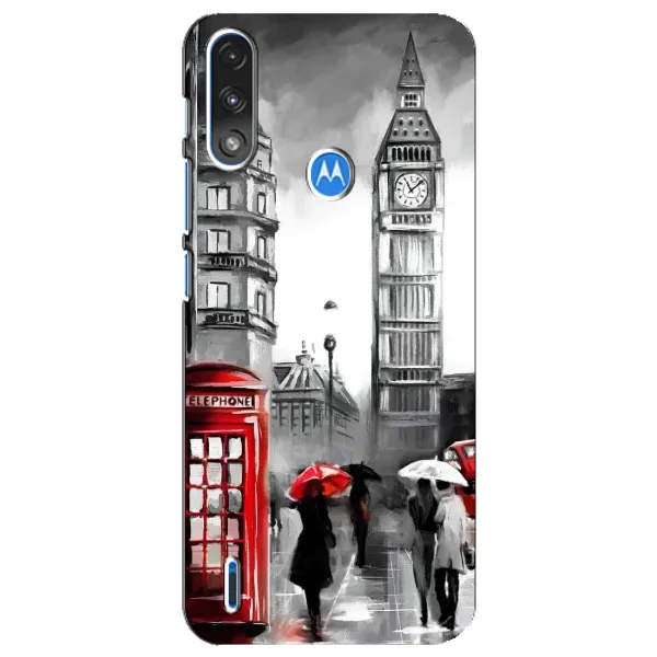 Чехол с рисунком «Вид на Биг Бен» для Motorola E7 Power
