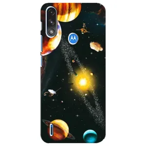 Чехол (ТПУ) с планетами на Motorola E7 Power (Вид с космоса)