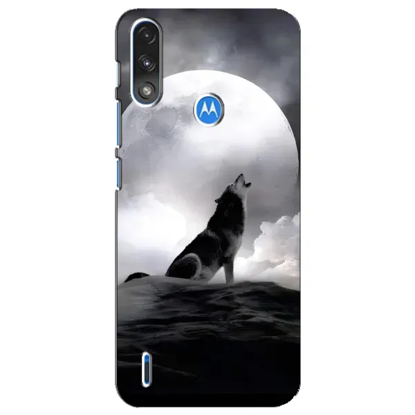 Чехол с рисунком «Волк и луна» для Motorola E7 Power Чехол с рисунком «Волк и луна» для Motorola E7 Power