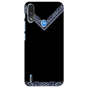 Силиконовый Чехол на Motorola E7 Power (Воротник вышиванки)
