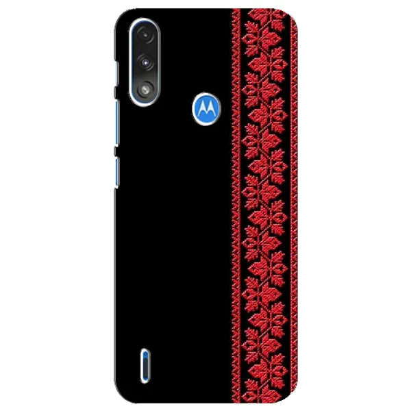 Чехол с рисунком «Вышиванка на черном» для Motorola E7 Power Чехол с рисунком «Вышиванка на черном» для Motorola E7 Power
