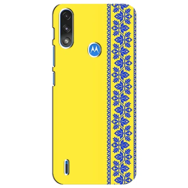 Чехол с рисунком «Вышиванка на желтом» для Motorola E7 Power Чехол с рисунком «Вышиванка на желтом» для Motorola E7 Power