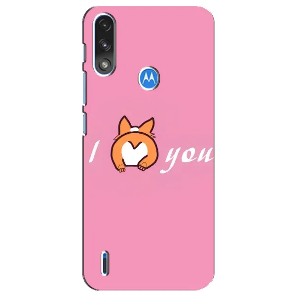 Чехол с рисунком «Я тебя люблю» для Motorola E7 Power