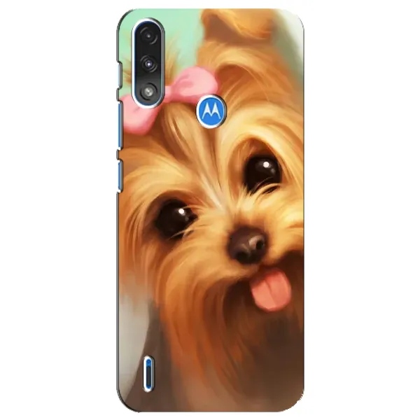 Чехол с рисунком «Йоршенский терьер» для Motorola E7 Power