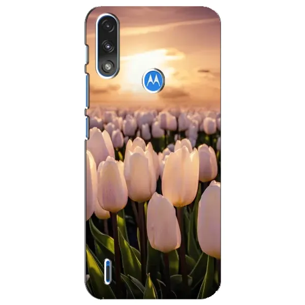 Чехол с рисунком «Закат с цветами» для Motorola E7 Power Чехол с рисунком «Закат с цветами» для Motorola E7 Power