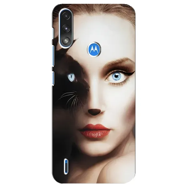 Чехол с рисунком «Женщина кошка» для Motorola E7 Power Чехол с рисунком «Женщина кошка» для Motorola E7 Power