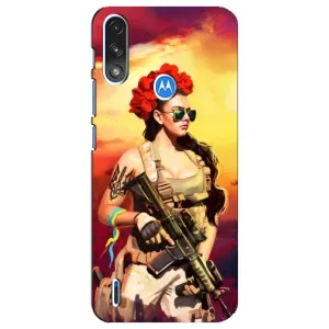 ЗСУ Чехлы (TPU) для Motorola E7 Power (Женщина солдат)