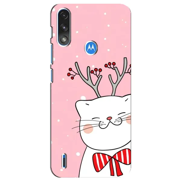 Чехол с рисунком «Зимний кот» для Motorola E7 Power Чехол с рисунком «Зимний кот» для Motorola E7 Power