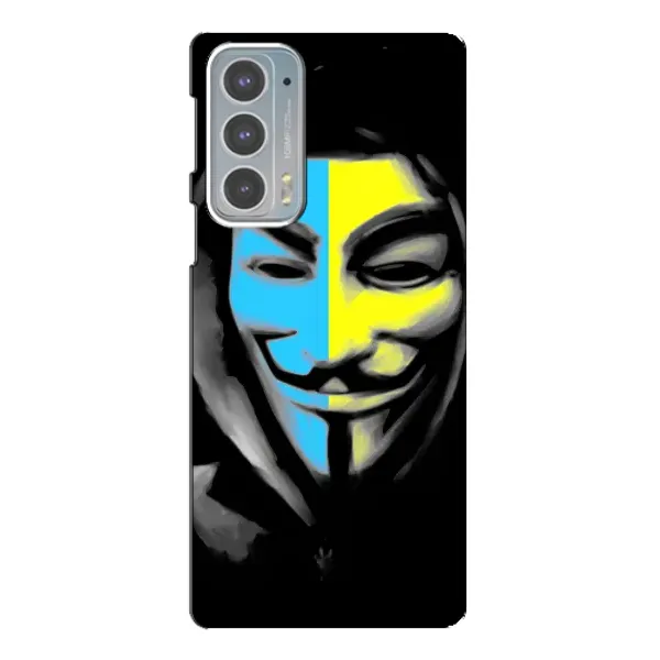 Чехол с рисунком «Анонимус патриот» для Motorola Edge 20 Чехол с рисунком «Анонимус патриот» для Motorola Edge 20