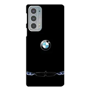 Силіконовий бампер з картинкою машини на Motorola Edge 20 (Чорний BMW)
