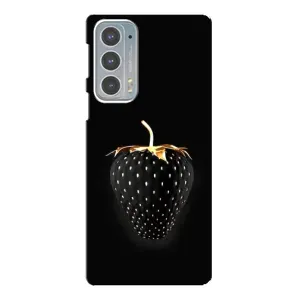 Чехол с изображением вкусной еды для Motorola Edge 20 (Чёрная клубника)