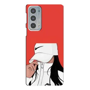 Силіконовый Чохол на Motorola Edge 20 з картинкой Модных девушек (Дівчина Nike)