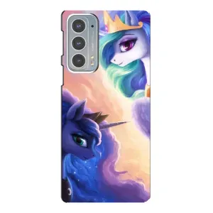 Чехол Unicorn на Motorola Edge 20 (Единорожки на тучках)