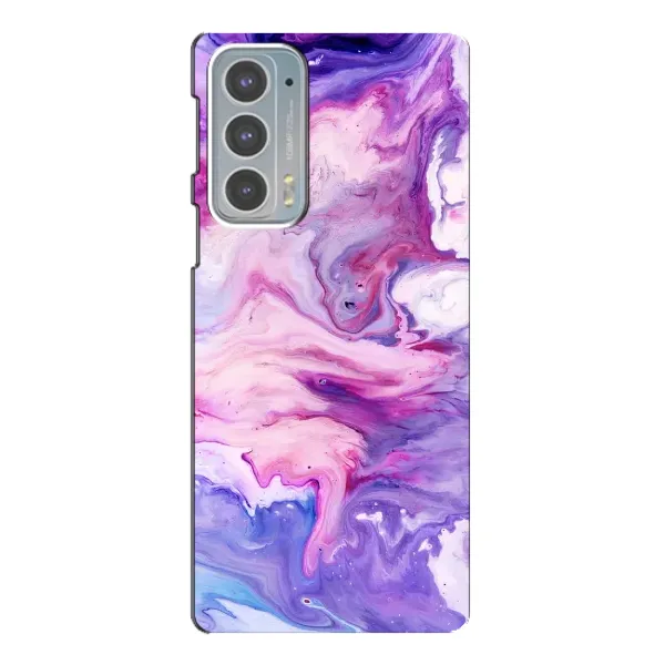 Чехол с рисунком «Фиолетовый мрамор» для Motorola Edge 20