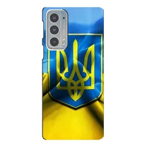 Чехол с картинкой (Патриотический ГЕРБ) на Motorola Edge 20 (Герб и Флаг Украины)