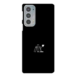 Чехол с картинками на черном фоне для Motorola Edge 20 (Книжки)
