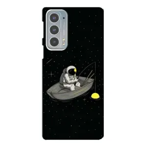Силіконовый Чохол з принтом "Космонавти" на Motorola Edge 20 (Космонавт на рибалці)
