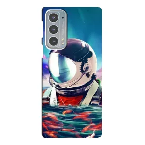 Силіконовый Чохол з принтом "Космонавти" на Motorola Edge 20 (Космонавт у воді)