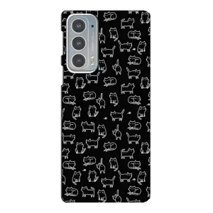 Чохол на тематику: Коти для Motorola Edge 20 (Котики на чорному)