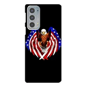 Чехол Флаг USA для Motorola Edge 20 (Крылья США)