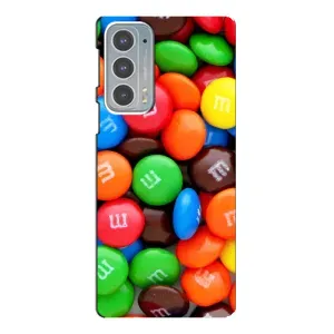 Чехол с изображением вкусной еды для Motorola Edge 20 (Разноцветные M&M'S)