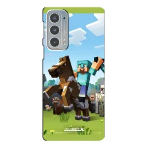 Чохли для Motorola Edge 20 (Персонажі МайнКрафт) (На коні)