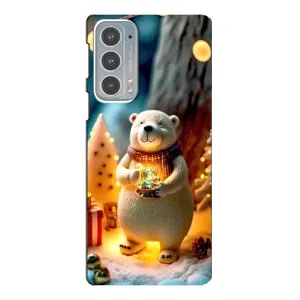 Чохли на Новий Рік Motorola Edge 20 (Новорічний ведмедик)