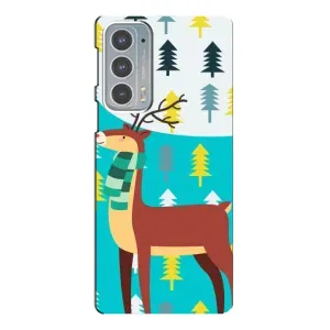 Силіконовий бампер з картинкою звірів для Motorola Edge 20 (Олень із шарфом)