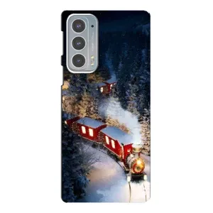 Силіконовий бампер на різдво для Motorola Edge 20 (Потяг)