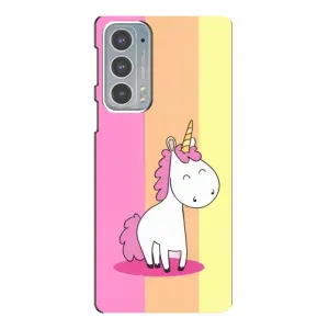 Чехол Unicorn на Motorola Edge 20 (Радужный Единорог)