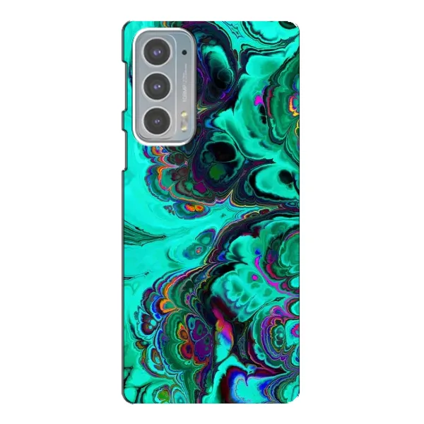 Чехол с рисунком «Салатный мрамор» для Motorola Edge 20