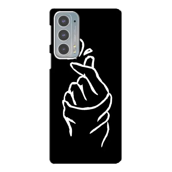 Чехол с рисунком «Сердце на черном» для Motorola Edge 20 Чехол с рисунком «Сердце на черном» для Motorola Edge 20