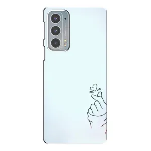 Чехлы (Знак сердечка) на Motorola Edge 20 (Сердце на голубом)