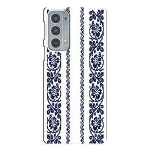 Силиконовый Чехол на Motorola Edge 20 с картинкой Вышиванки (Синяя вышиванка)