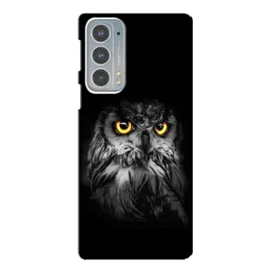 Чохли з принтом СОВИ для Motorola Edge 20 (Сова на чорному)