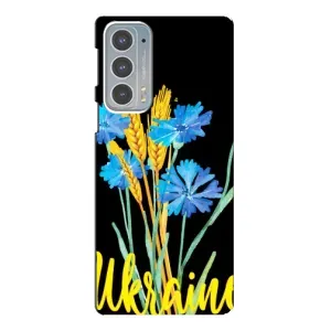 Чехол на Motorola Edge 20 Украинский дизайн (Ukraine в цветочках)