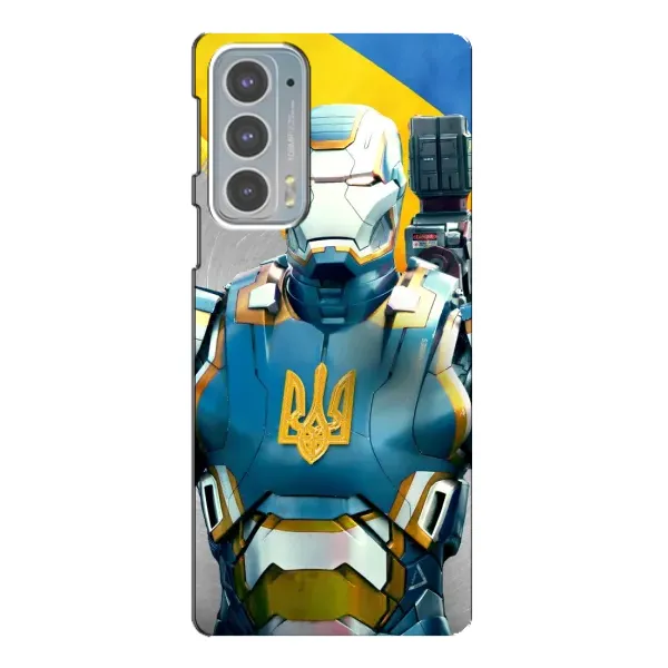 Чехол с рисунком «Украинский робокоп» для Motorola Edge 20 Чехол с рисунком «Украинский робокоп» для Motorola Edge 20