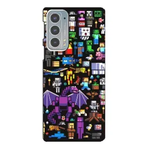 Чохол майнкрафт для Motorola Edge 20 (Усі персонажі)