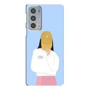 Силіконовый Чохол на Motorola Edge 20 з картинкой Модных девушек (Жовта кепка)